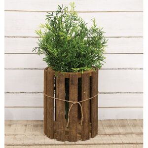 Natural Lath Round Lantern, Small