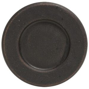 6" Black Weathered Plate w/ Rim