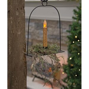 Black Wrought Iron Hanging Taper Holder