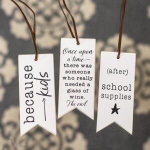 3/set, "Because Kids" Wine Tags
