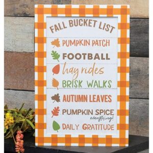 Fall Bucket List Sign