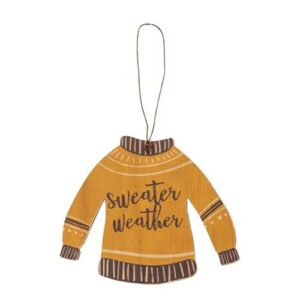 3/Set, Fall Sweater Wooden Ornaments