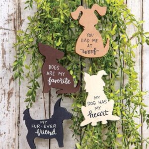 4/Set, My Dog is My Favorite Wooden Ornaments