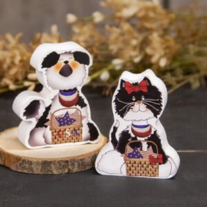 2/Set, Chunky Patriotic Pets
