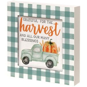 Grateful for the Harvest Box Sign