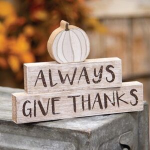 3/Set, Always Give Thanks Pumpkin Blocks