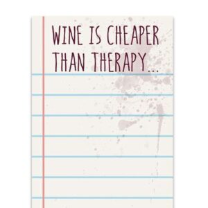 Wine Therapy Long Notepad