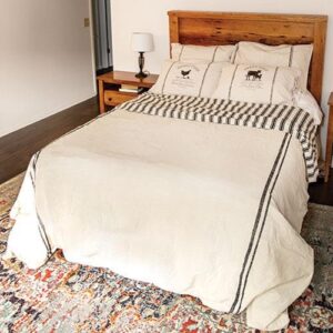Farmhouse Stripe Duvet Cover, Queen