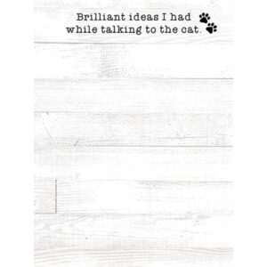Brilliant Ideas I Had While Talking to the Cat Notepad