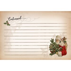 24/Pkg, A Favorite Christmas Recipe Cards, 4"x6"