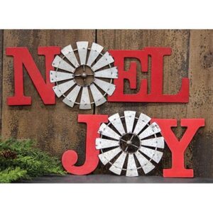 Noel Windmill Metal Plaque