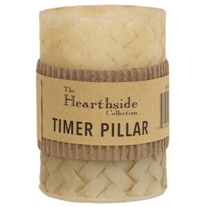 Basketweave Pillar Candle, 3"x4"