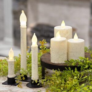 Rustic White Timer Taper - 4"