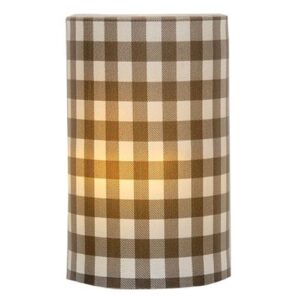 Gray Small Check Timer Pillar - 3"x5"