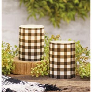 Black Small Check Timer Pillar - 3" x 4"