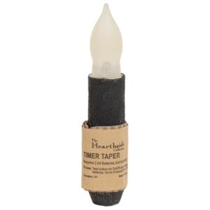 Textured Black LED Timer Taper - 4"