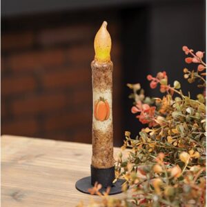 Burnt Ivory Pumpkin Timer Taper