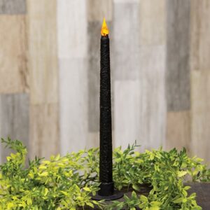 Black Tall Dipped Timer Taper - 10.75"