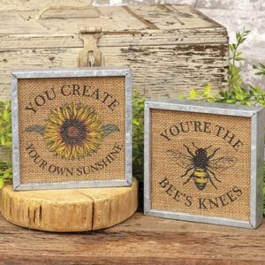 Bee's Knees Metal Box Sign