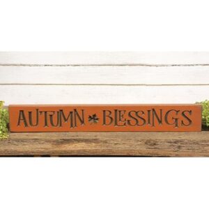 Autumn Blessings Engraved Sign, 24" x 3.5"