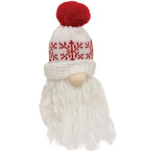 Red & White Snowflake Beanie Gnome