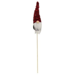 Red Sequin Gnome Pick