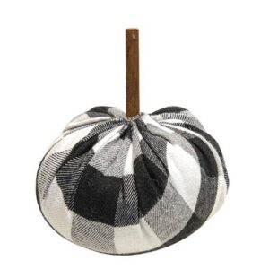 Buffalo Check Stuffed Felt Pumpkin, 4"