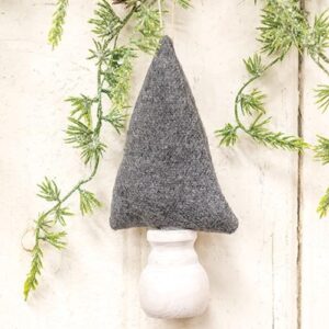 Solid Gray Fabric Christmas Tree Ornament 6"