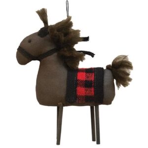 Stuffed Primitive Horse Ornament