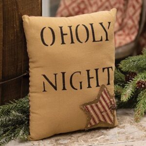 O Holy Night Star Primitive Pillow