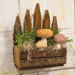 3/Set, Chenille Stuffed  Mushroom Sitters