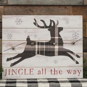 Jingle All the Way Sign with Reindeer