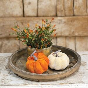 Velvet Ivory Pumpkin - 4"