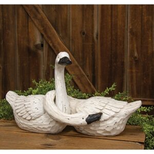2/Set, Large Nesting Resin Swans
