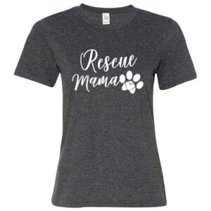 Rescue Mama T-Shirt, Heather Dark Gray,  Small