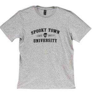 Spooky Town University T-Shirt, Heather Gray, XL