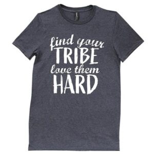 Find Your Tribe T-Shirt, Heather Dark Gray, XL