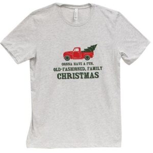 Old Fashioned Family Christmas T-Shirt, Ash, Medium