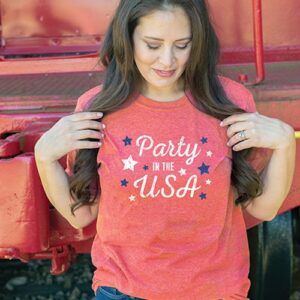 Party in the USA T-Shirt, Heather Red, XXL