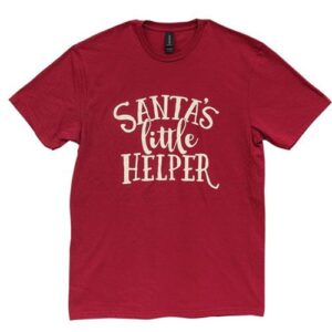 Santa's Little Helper Youth T-Shirt, Cardinal, Youth Small