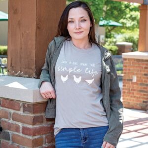 Lovin That Simple Life T-Shirt, Heather Stone, Large