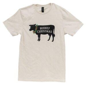 Moooey Christmas T-Shirt, Natural, XXL
