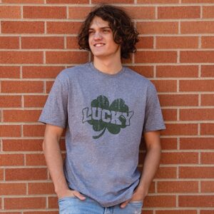 Lucky T-Shirt, Heather Graphite, Medium