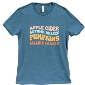 Apple Cider Autumn Breeze T-Shirt - Heather Deep Teal - Large
