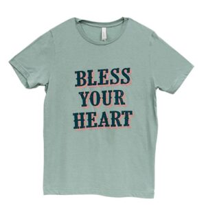 Bless Your Heart T-Shirt - Heather Dusty Blue - Large
