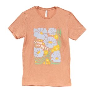 Doing My Best Floral T-Shirt - Heather Sunset - XXL