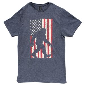 Sasquatch Flag T-Shirt - Heather Navy - XXL