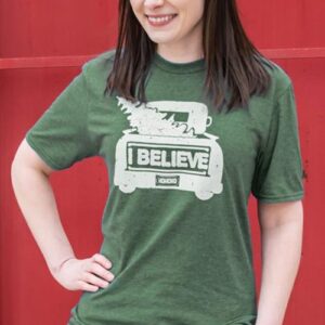 I Believe T-Shirt, Heather Dark Green, XXL