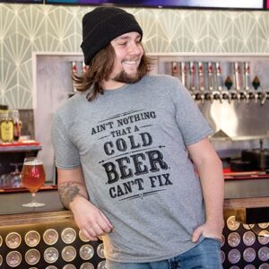 Ain't Nothing That A Cold Beer Can't Fix T-Shirt, Heather Graphite, Large