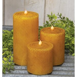 Wrapped Honeycomb LED Pillar, 3" x 3"